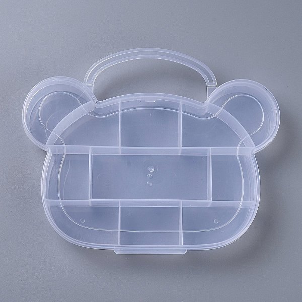 

PandaHall 11 Compartments Bear Plastic Storage Box, Bead Containers, for Crafting, Beading, Nail Art Rhinestones, Diamond Paintting, White...