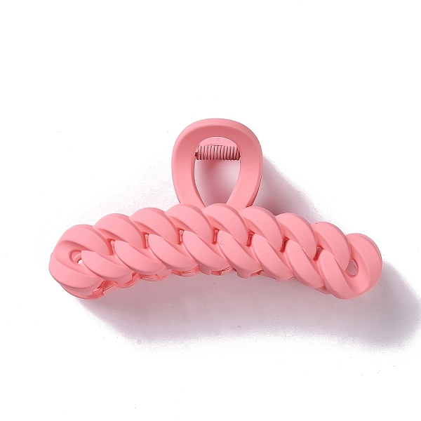 

PandaHall Large Frosted Acrylic Hair Claw Clips, Curb Chain Non Slip Jaw Clamps for Girl Women, Light Salmon, 60x110mm Acrylic