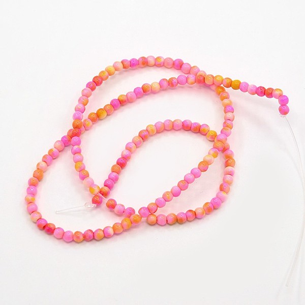 

PandaHall Synthetic Ocean White Jade Beads Strands, Dyed, Round, Deep Pink, 3mm, Hole: 1mm, about 142pcs/strand, 15.74 inch Ocean White Jade...