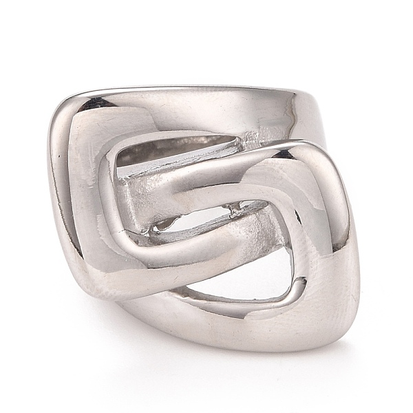 304 прямоугольное массивное кольцо из нержавеющей стали для женщин