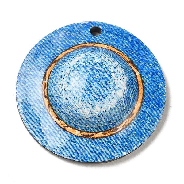 

PandaHall Acrylic Pendants, Hat, Light Sky Blue, 29x8.5mm, Hole: 2mm Acrylic Hat