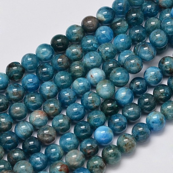 

PandaHall Natural Apatite Round Bead Strands, 6mm, Hole: 1mm, about 65pcs/strand, 15.5 inch Apatite Round