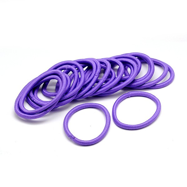 

PandaHall Girl's Hair Accessories, Nylon Thread Elastic Fiber Hair Ties, Medium Purple, 44mm Elastic Fibre Purple