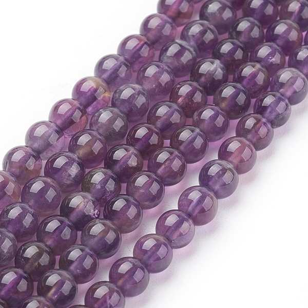 

PandaHall Natural Amethyst Beads Strands, Round, 4mm, Hole: 0.8mm, about 46pcs/strand, 7.6 inch Amethyst Round