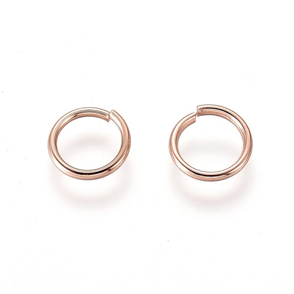 

PandaHall 304 Stainless Steel Open Jump Rings, Rose Gold, 7x0.9mm, Inner Diameter: 5.5mm 304 Stainless Steel