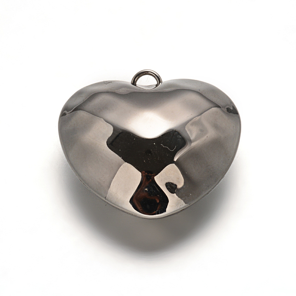 

PandaHall Heart 304 Stainless Steel Pendants, Stainless Steel Color, 24.5x23.8x11mm, Hole: 2x3mm Stainless Steel Heart