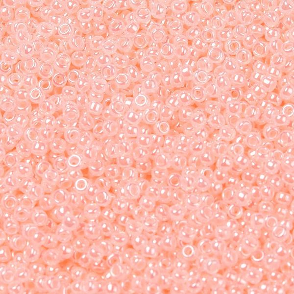 

PandaHall MIYUKI Round Rocailles Beads, Japanese Seed Beads, (RR517) Baby Pink Ceylon, 15/0, 1.5mm, Hole: 0.7mm, about 27777pcs/50g Glass...