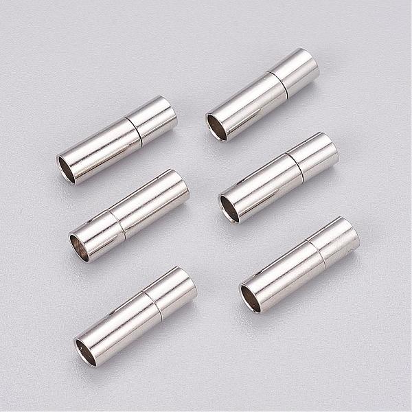 

PandaHall Brass Bayonet Clasps, Perfect for Jewelry Making, Platinum Color, 17x5mm, Hole: 4mm Brass