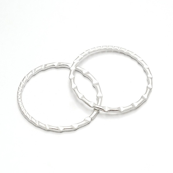 

PandaHall Ring Barrel Plated Iron Linking Rings, Silver, 35x1mm Iron Ring