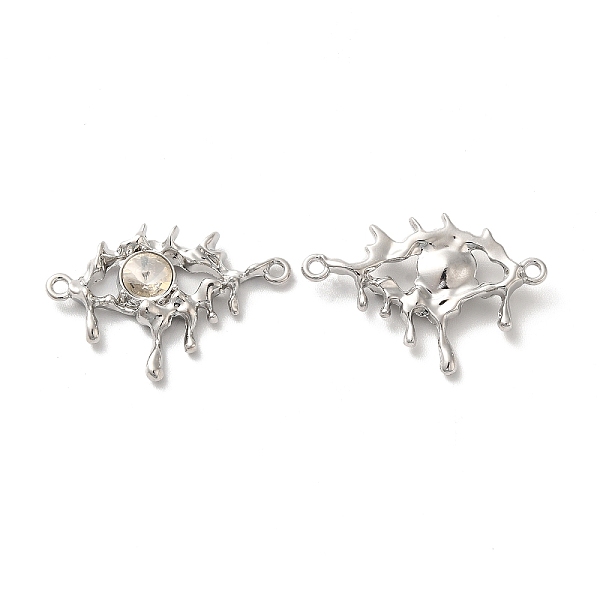 

PandaHall Alloy Connector Charms, Melting Eye Links with Glass, Lead Free & Cadmium Free, Platinum, Clear, 21x30.5x4mm, Hole: 1.6mm...
