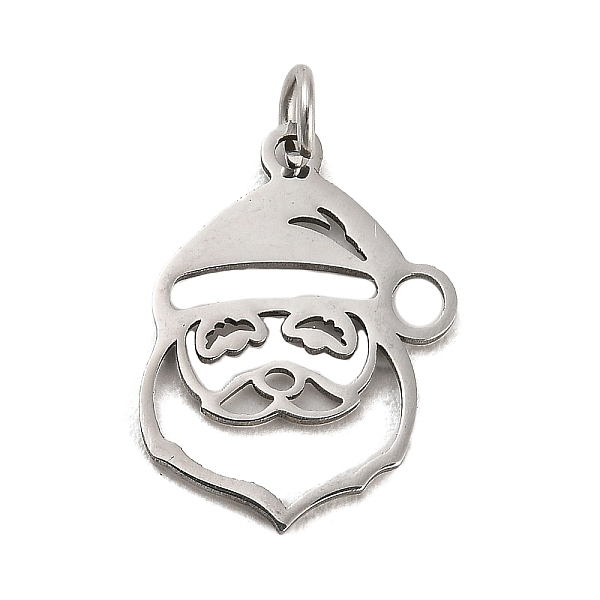 

PandaHall Christmas 304 Stainless Steel Pendants, with Jump Ring, Santa Claus Charm, Stainless Steel Color, 19x15x1mm, Hole: 3.6mm 304...