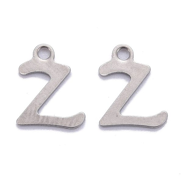 

PandaHall 304 Stainless Steel Pendants, Alphabet, Stainless Steel Color, Letter.Z, 11.5x9x1mm, Hole: 1.5mm 304 Stainless Steel Letter Z