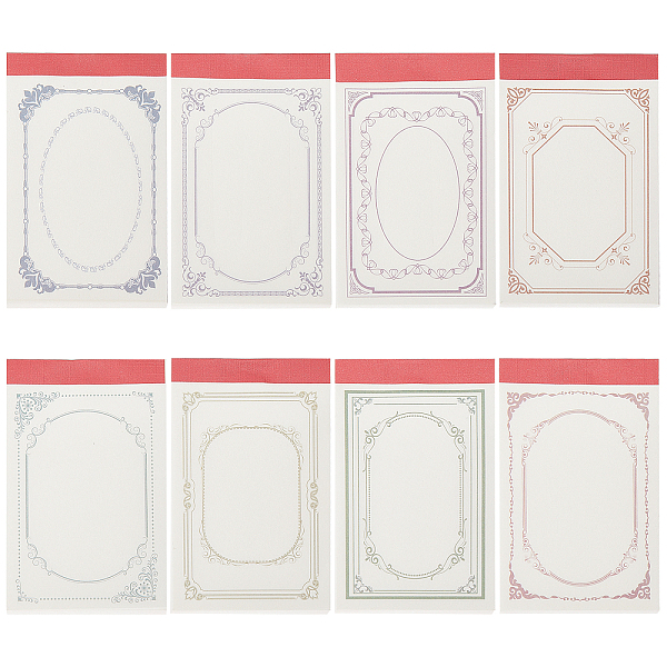 

PandaHall GLOBLELAND 400Pcs 8 Style Vintage Decorative Paper Floral Pattern Memo Paper Scrapbook Notepad Vintage Label Papers for...