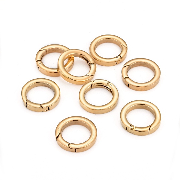 

PandaHall 304 Stainless Steel Spring Gate Rings, O Rings, Ion Plating (IP), Ring, Golden, 20x3.5mm, Inner Diameter: 13mm 304 Stainless Steel