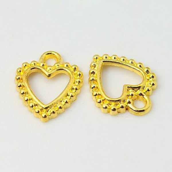 

PandaHall Tibetan Style Pendants, Heart, Lead Free and Cadmium Free, Golden, 18x14x2.5mm, Hole: 2mm Alloy Heart