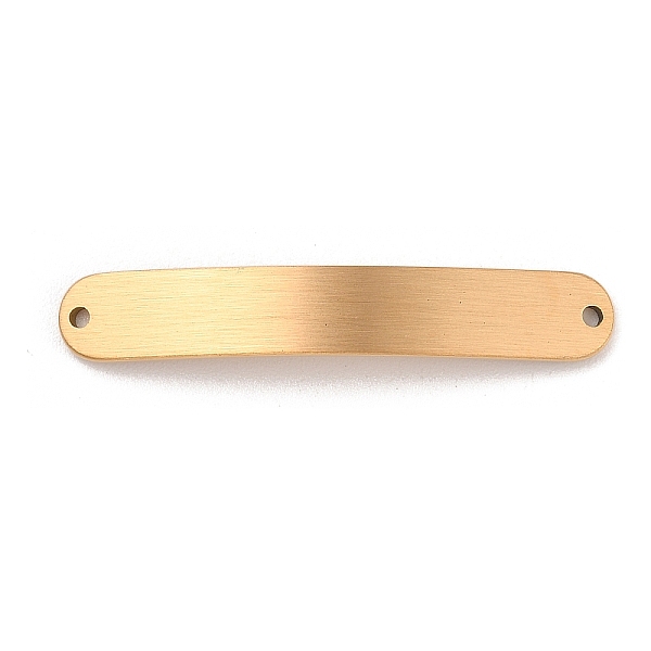 

PandaHall 304 Stainless Steel Brushed Curved Rectangle Connector Charms, Golden, 6.5x39.5x1.5mm, Hole: 1.4mm 304 Stainless Steel Rectangle..., Gold