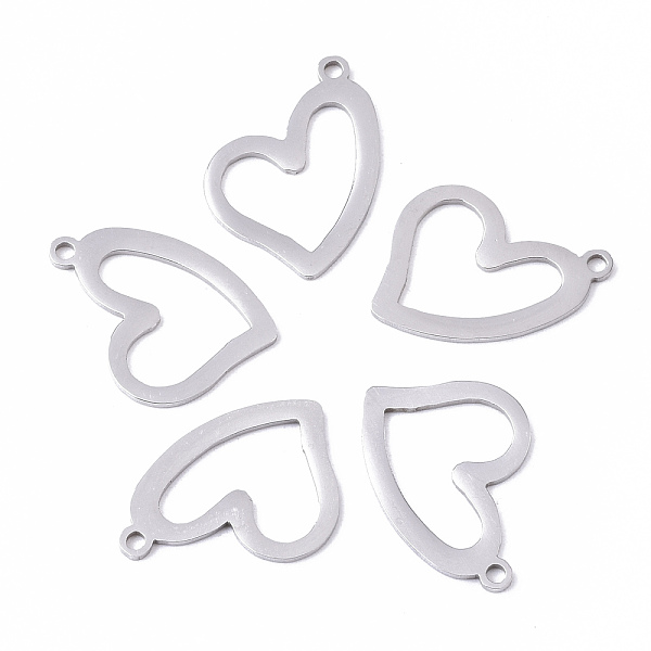

PandaHall 201 Stainless Steel Pendants, Laser Cut, Heart, Stainless Steel Color, 17x15x1mm, Hole: 1.4mm 201 Stainless Steel Heart