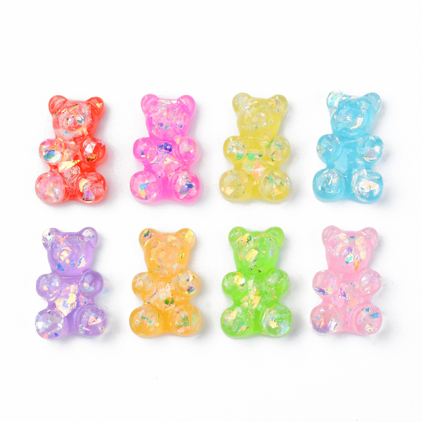 

PandaHall Transparent Resin Cabochons, with Silver Foil, Bear, Mixed Color, 29.5x18.5x10mm Resin Bear Multicolor