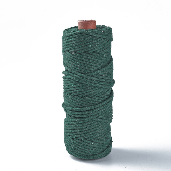 

PandaHall Cotton String Threads, Macrame Cord, Decorative String Threads, for DIY Crafts, Gift Wrapping and Jewelry Making, Dark Green, 3mm...