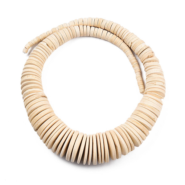 

PandaHall Coconut Beads Strands, Natural, Flat Round, Wheat, 6~26x2~7mm, Hole: 1mm, about 95~125pcs/strand, 18.70 inch(47.5cm) Coconut Flat..., Orange