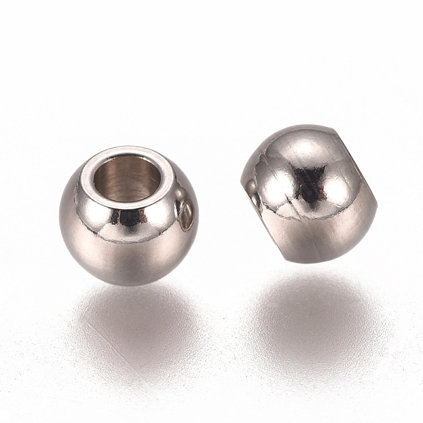 

PandaHall 201 Stainless Steel Spacer Beads, Flat Round, Stainless Steel Color, 4x3mm, Hole: 1.8mm 201 Stainless Steel Flat Round