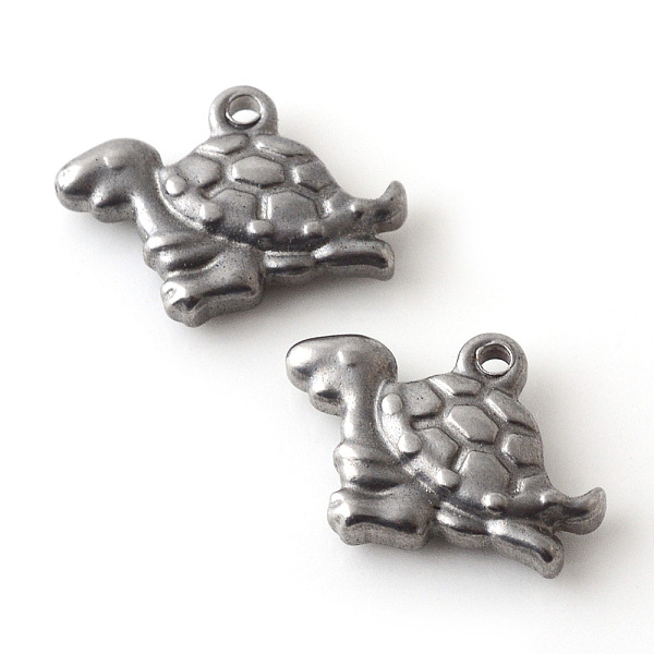 

PandaHall 201 Stainless Steel Charms, Tortoise, Stainless Steel Color, 12x16.5x3.5mm, Hole: 1.5mm 201 Stainless Steel Tortoise