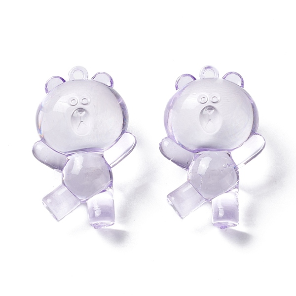 

PandaHall Transparent Acrylic Pendants, Bear, Mixed Color, 44x28x23mm, Hole: 2.1mm, about 48pcs/bag Acrylic Bear Multicolor