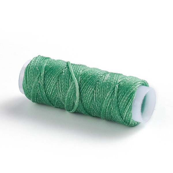 

PandaHall Waxed Polyester Cord, for Jewelry Making, Medium Sea Green, 0.8mm, about 30m/roll Waxed Polyester Cord Flat Green
