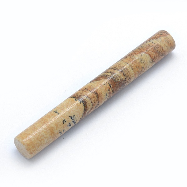 

PandaHall Natural Picture Jasper Beads, Column, Undrilled/No Hole Beads, 75~76x10mm Picture Jasper Column