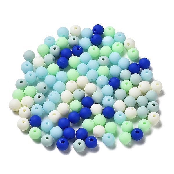 

PandaHall Frosted Opaque Acrylic Beads, Round, Dark Blue, 8mm, Hole: 2mm, about 1851pcs/500g Acrylic Round