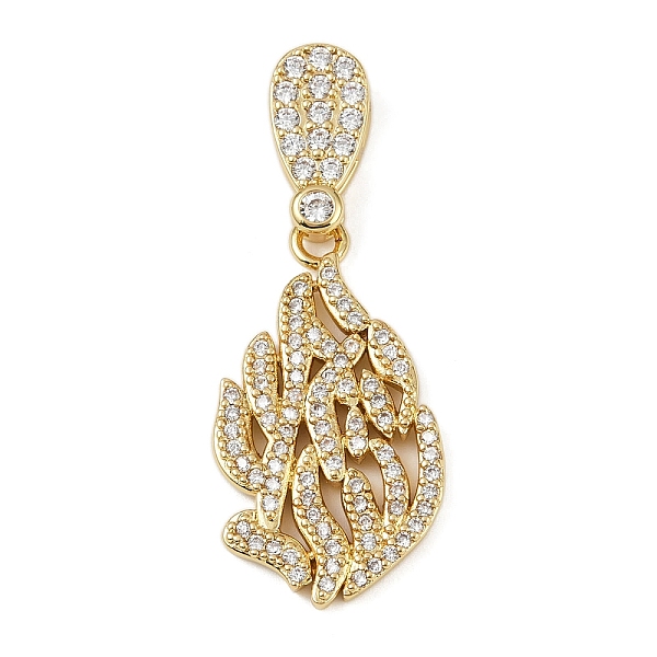 Brass Micro Pave Cubic Zirconia Pendants