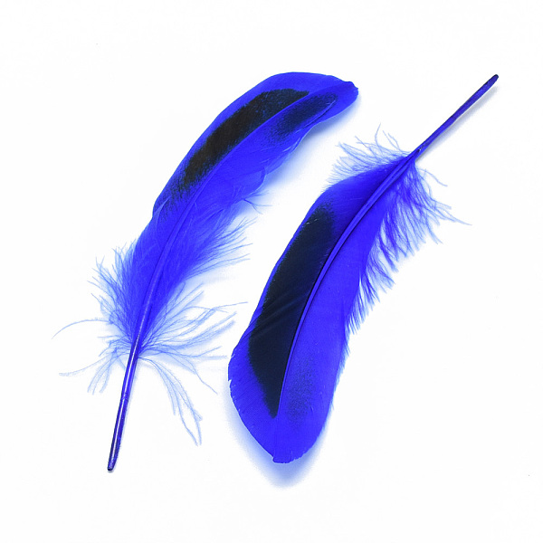 

PandaHall Feather Costume Accessories, Dyed, Blue, 115~160x20~35mm Feather Feather Blue