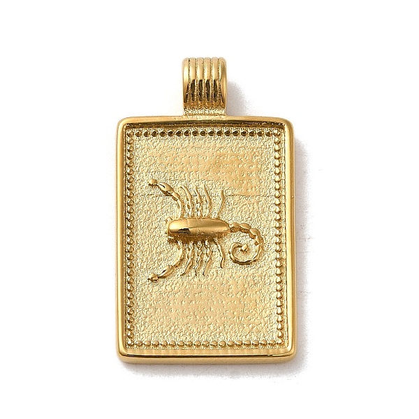 

PandaHall 304 Stainless Steel Pendants, Rectangle with Constellations, Real 14K Gold Plated, Scorpio, 25x14x2mm, Hole: 2mm 304 Stainless...