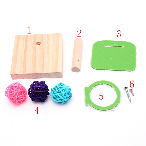 

PandaHall Parrot Mini Basketball Hoop Bird Pitching Toy, Bird Basketball Stand Toy, Green, 115x80x80mm Wood Others Multicolor