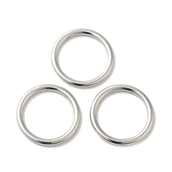 

PandaHall 201 Stainless Steel Linking Rings, Round Ring, Platinum, 20x2mm, Inner Diameter: 16mm 201 Stainless Steel Ring