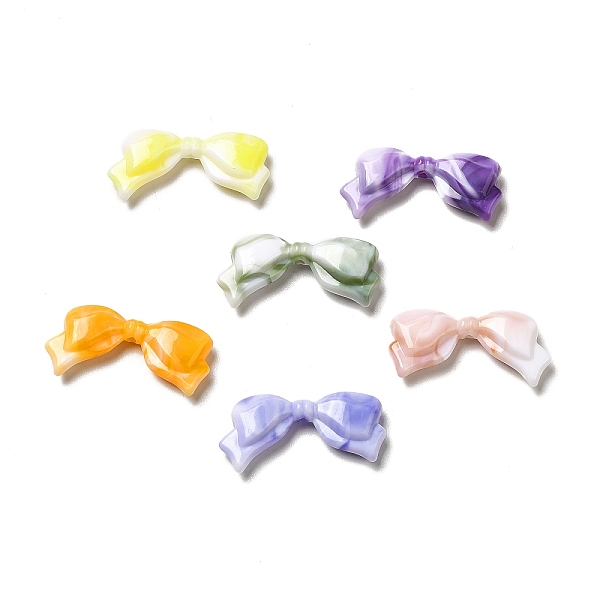 

PandaHall Opaque Acrylic Beads, Bowknot, Mixed Color, 14x29.5x6mm, Hole: 1.6mm Acrylic Bowknot Multicolor