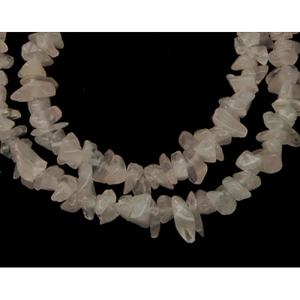 

PandaHall Gemstone Beads Strands, Natural Rose Quartz, Pink, Chips, about 3~5mm wide, 3~5mm long, hole: 1mm, 34 inch long Rose Quartz Chip...