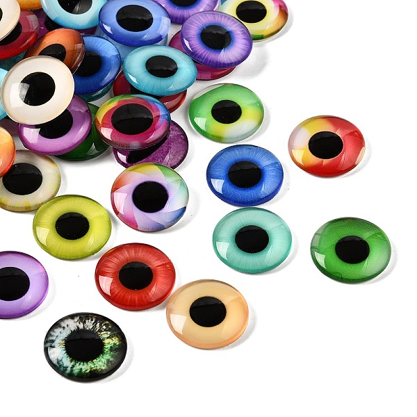 Printed Transparent Glass Cabochons
