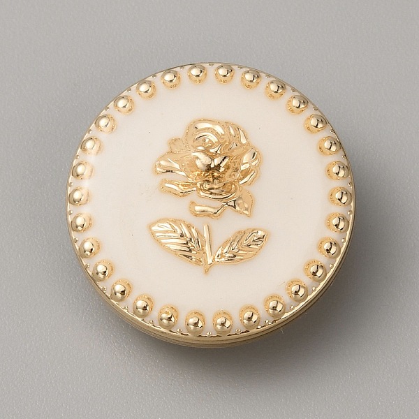 

PandaHall Alloy Enamel Buttons, 1-Hole, Flat Round with Rose Pattern, White, 22.5x9mm, Hole: 2mm Alloy+Enamel Flat Round White