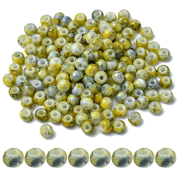 

PandaHall 6/0 Opaque Glass Seed Beads, Round Hole, Rondelle, Light Khaki, 4~4.5x3~4mm, Hole: 0.8~1.5mm, 10g/box Glass Rondelle