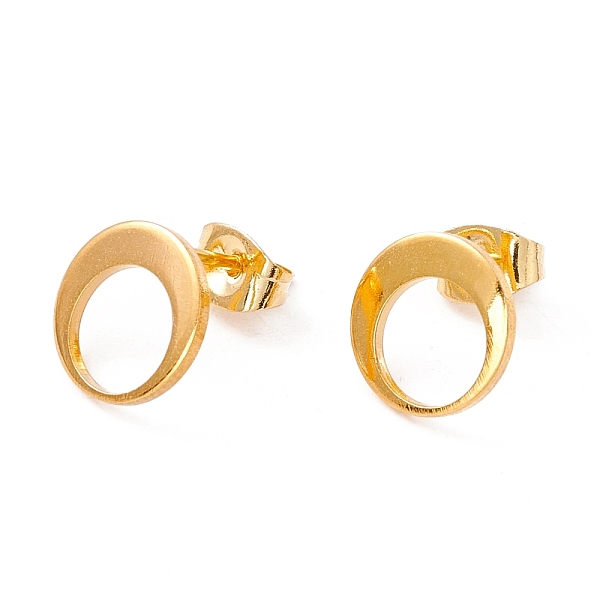 

PandaHall 201 Stainless Steel Stud Earring Findings, with Ear Nuts and 304 Stainless Steel Pins, Twist Donut, Real 24K Gold Plated, 10mm...