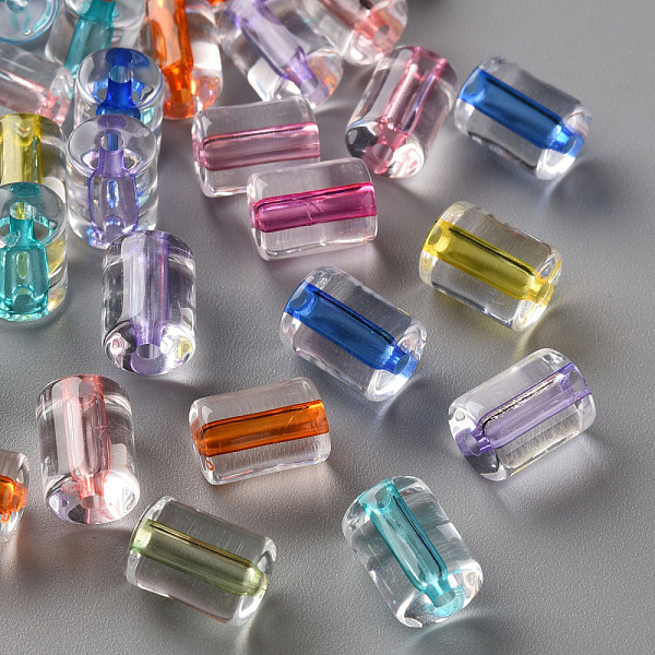 

PandaHall Transparent Acrylic Beads, Column, Mixed Color, 10x7.5mm, Hole: 1.8mm Acrylic Column Multicolor