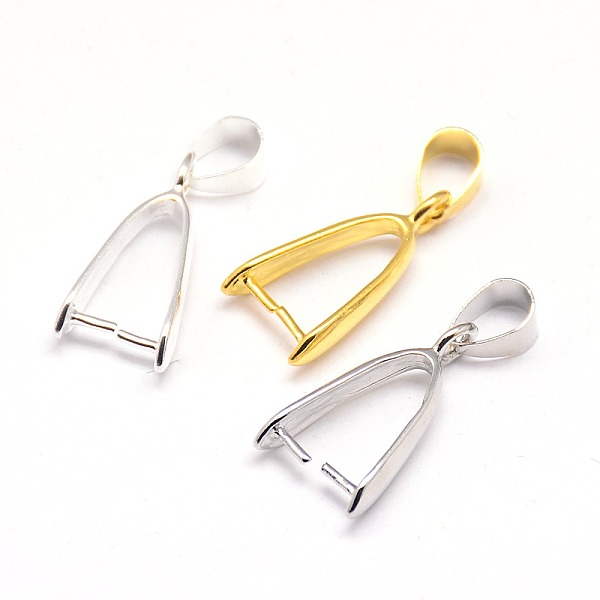 

PandaHall Brass Ice Pick Pinch Bails, Pendant Bails, Cadmium Free & Nickel Free & Lead Free, Mixed Color, 19x7x4mm, Hole: 4x5mm Brass