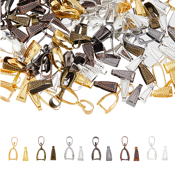 

PandaHall SUPERFINDINGS DIY Pinch Bail Jewelry Making Finding Kit, Including Brass Ice Pick Pinch & Snap On Bails, Mixed Color, 11~20x4~7mm...