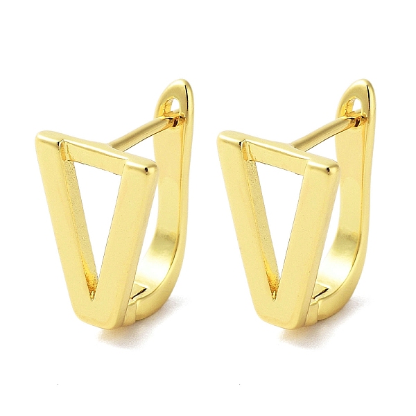

PandaHall Brass Letter Stud Earrings for Women, Lead Free & Cadmium Free, Real 18K Gold Plated, Letter V, 15x9mm Brass Letter V