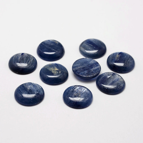

PandaHall Natural Kyanite/Cyanite/Disthene Cabochons, Half Round/Dome, 16x4mm Other Quartz Half Round
