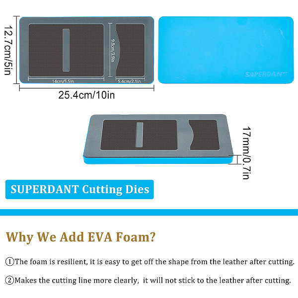 

PandaHall SUPERDANT Leather Coin Purse with Card Holder Cutting Dies Vintage Leather Slim Leather Card Case Holder Die Cuts Wallet Purse Die...