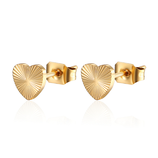 

PandaHall Stainless Steel Heart Stud Earrings for Women Stainless Steel Heart