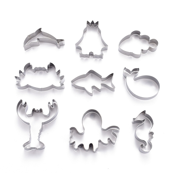

PandaHall Stainless Steel Sea World Mixed Pattern Cookie Candy Food Cutters Molds, for DIY, Kitchen, Baking, Kids Birthday Party Supplies...