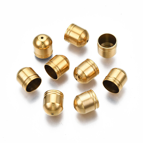 

PandaHall 304 Stainless Steel Cord Ends, End Caps, Golden, 10x9mm, Hole: 1.2mm, Inner Diameter: 8mm 304 Stainless Steel